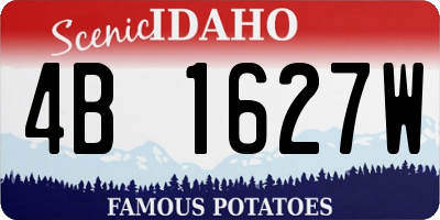 ID license plate 4B1627W