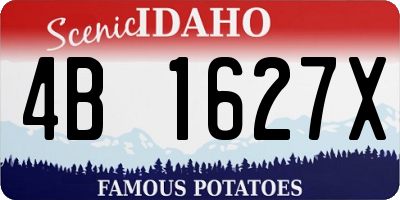 ID license plate 4B1627X