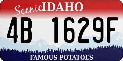 ID license plate 4B1629F