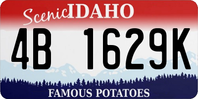 ID license plate 4B1629K