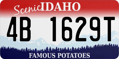 ID license plate 4B1629T