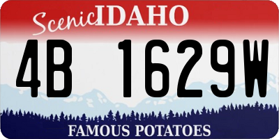 ID license plate 4B1629W
