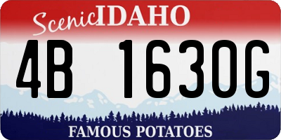 ID license plate 4B1630G