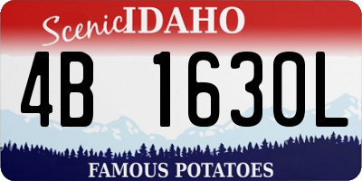 ID license plate 4B1630L