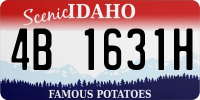 ID license plate 4B1631H