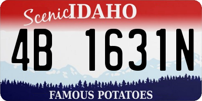 ID license plate 4B1631N