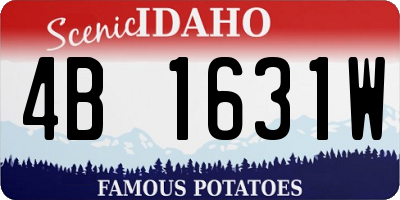 ID license plate 4B1631W