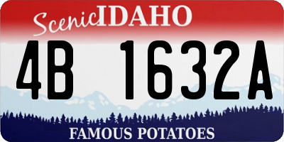 ID license plate 4B1632A