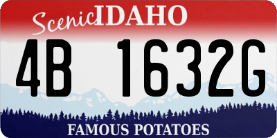 ID license plate 4B1632G
