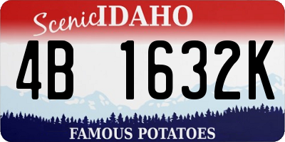 ID license plate 4B1632K