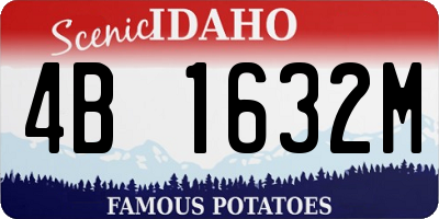 ID license plate 4B1632M