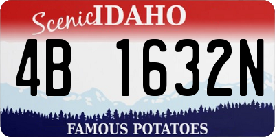 ID license plate 4B1632N