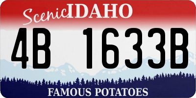 ID license plate 4B1633B