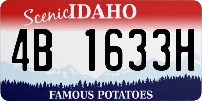 ID license plate 4B1633H