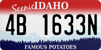 ID license plate 4B1633N