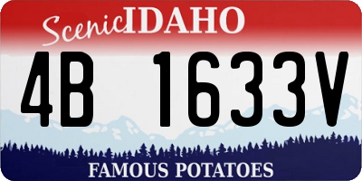 ID license plate 4B1633V