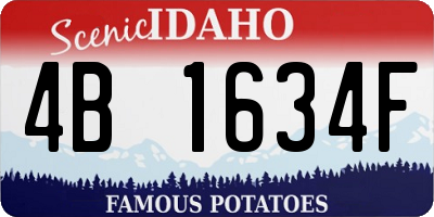 ID license plate 4B1634F