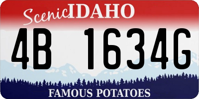 ID license plate 4B1634G