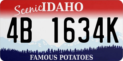 ID license plate 4B1634K