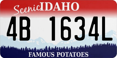 ID license plate 4B1634L