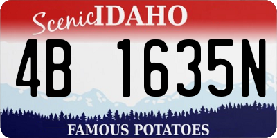 ID license plate 4B1635N