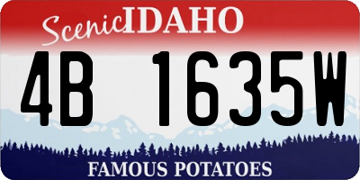 ID license plate 4B1635W