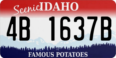 ID license plate 4B1637B