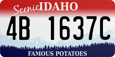 ID license plate 4B1637C