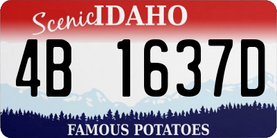 ID license plate 4B1637D
