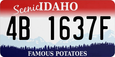 ID license plate 4B1637F