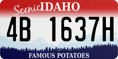 ID license plate 4B1637H