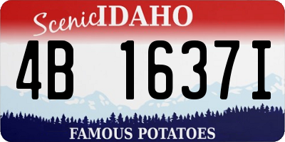 ID license plate 4B1637I