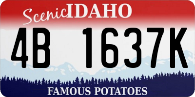 ID license plate 4B1637K