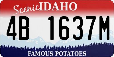 ID license plate 4B1637M