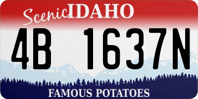 ID license plate 4B1637N