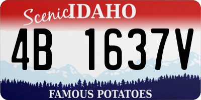 ID license plate 4B1637V