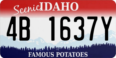 ID license plate 4B1637Y
