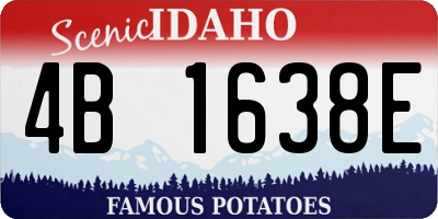 ID license plate 4B1638E