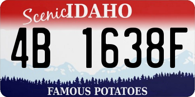 ID license plate 4B1638F