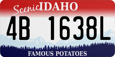 ID license plate 4B1638L