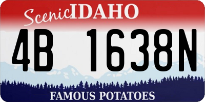 ID license plate 4B1638N