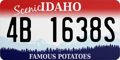 ID license plate 4B1638S