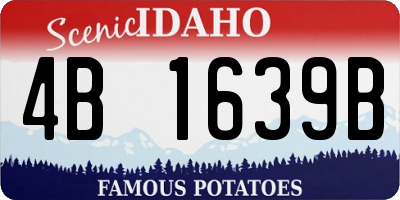ID license plate 4B1639B