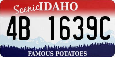 ID license plate 4B1639C