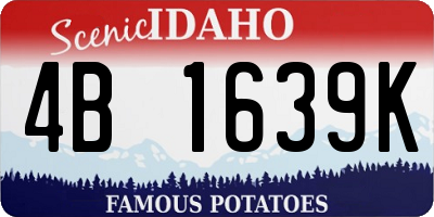 ID license plate 4B1639K