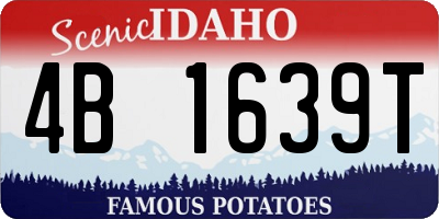 ID license plate 4B1639T