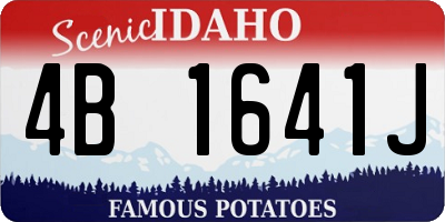 ID license plate 4B1641J
