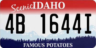 ID license plate 4B1644I