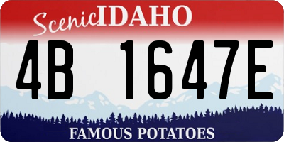 ID license plate 4B1647E
