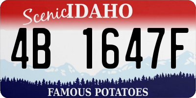 ID license plate 4B1647F